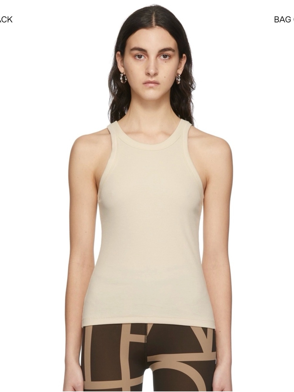 TOTEME
Beige Curved Rib Tank Top
